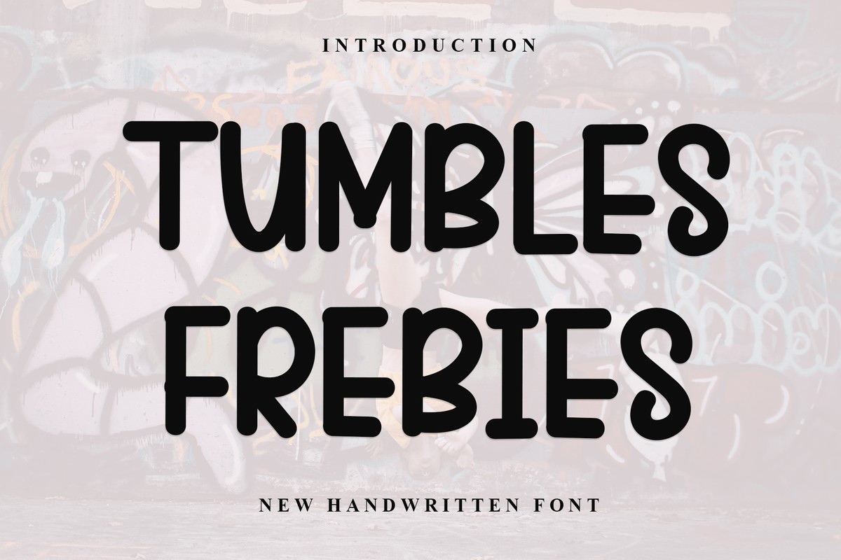 Beispiel einer Tumbles Frebies-Schriftart