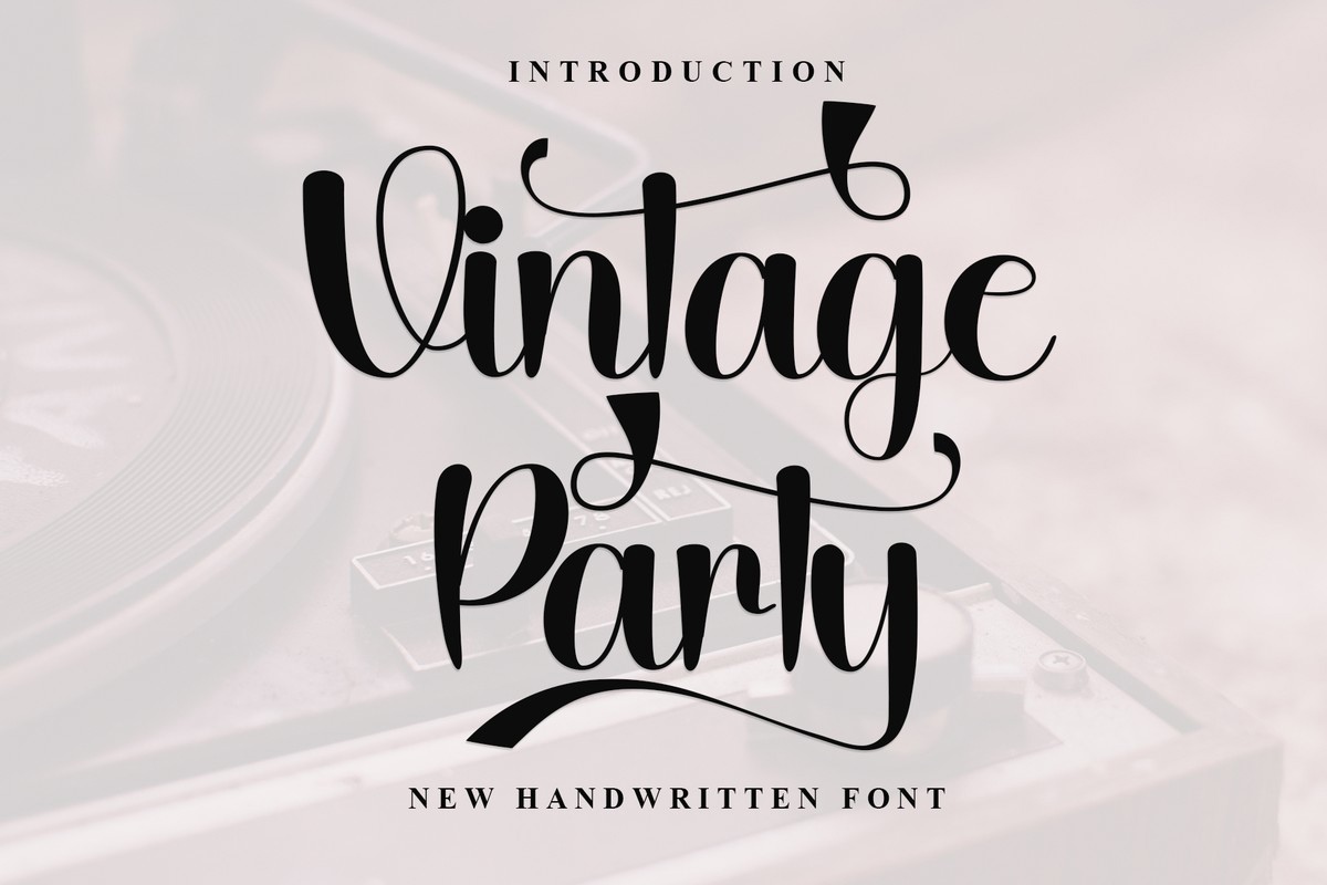 Beispiel einer Vintage Party Regular-Schriftart