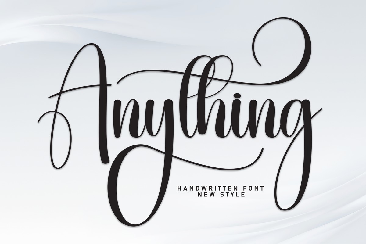 Beispiel einer Anything-Schriftart