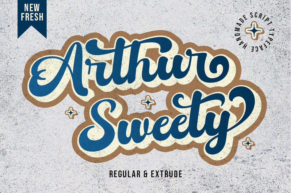 Beispiel einer Arthur Sweety Regular-Schriftart