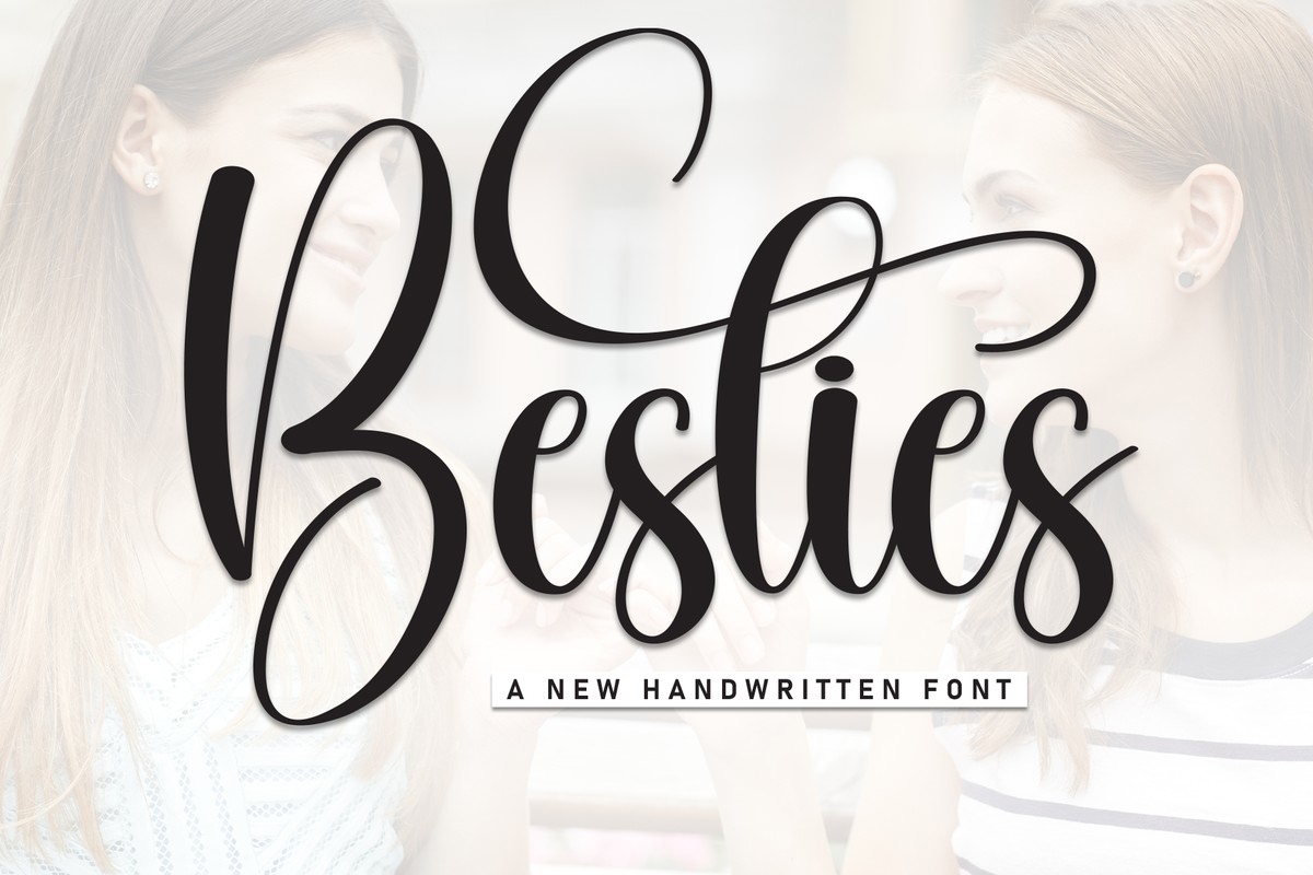 Beispiel einer Besties Regular-Schriftart