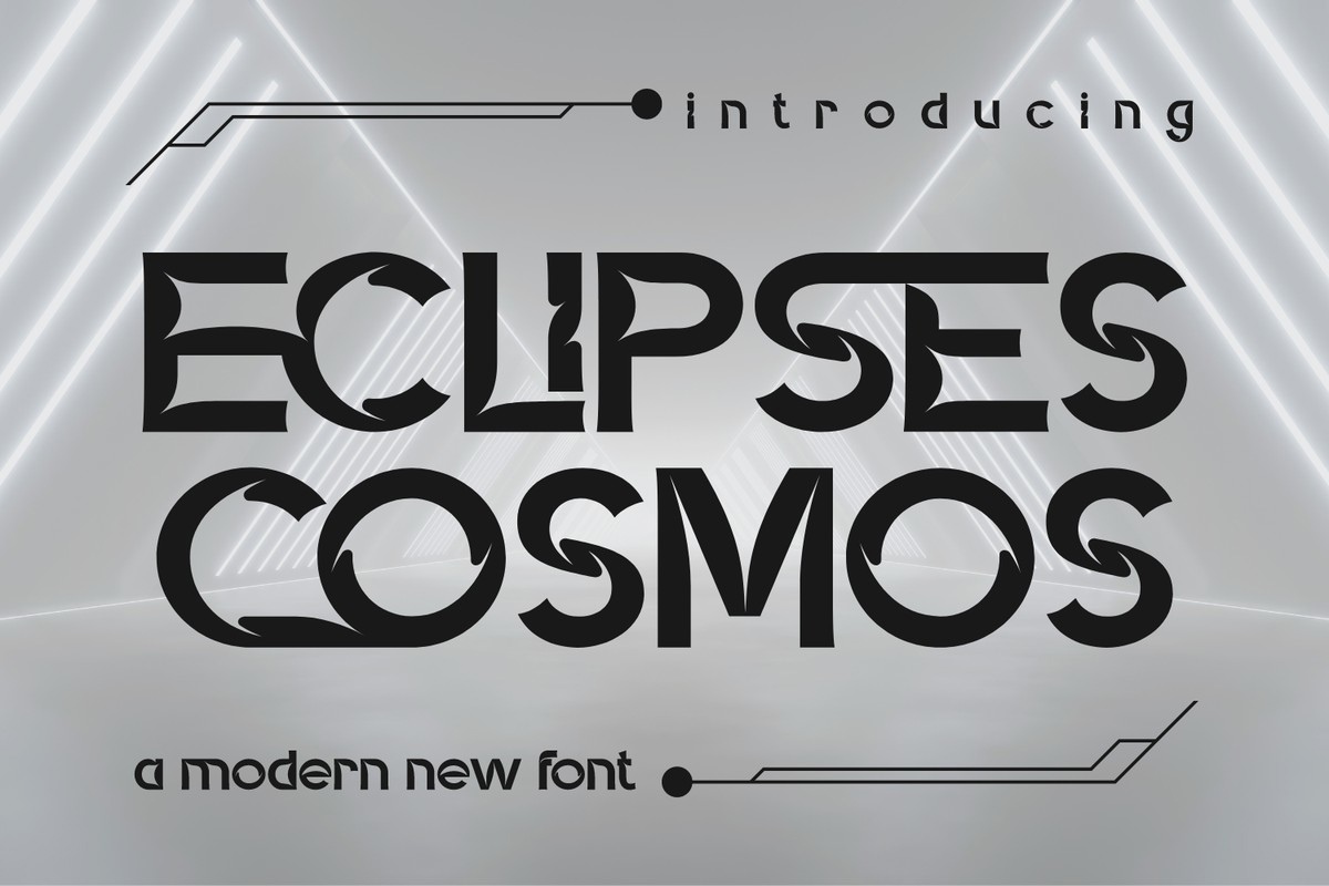 Beispiel einer Eclipses Cosmos BOLD ITALIC-Schriftart