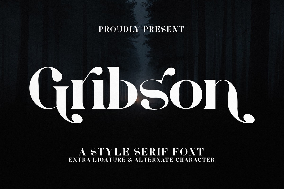 Beispiel einer Gribson-Schriftart