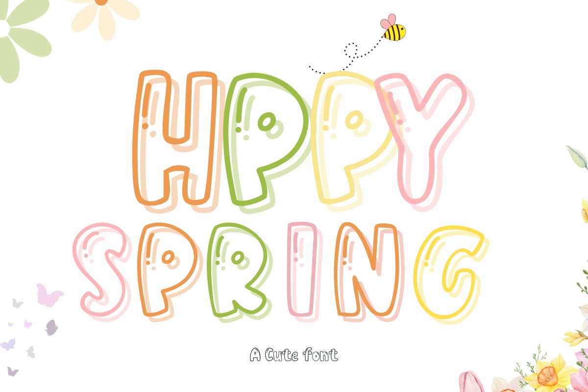 Beispiel einer Happy Spring Regular-Schriftart