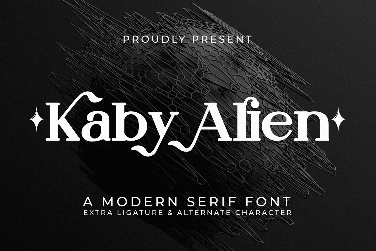 Beispiel einer Kaby Alien Regular-Schriftart