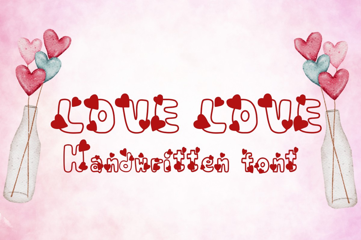 Beispiel einer Love Love-Schriftart