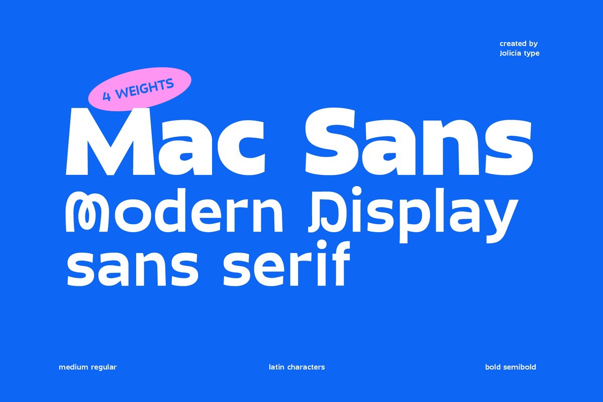 Beispiel einer Mac Sans-Schriftart