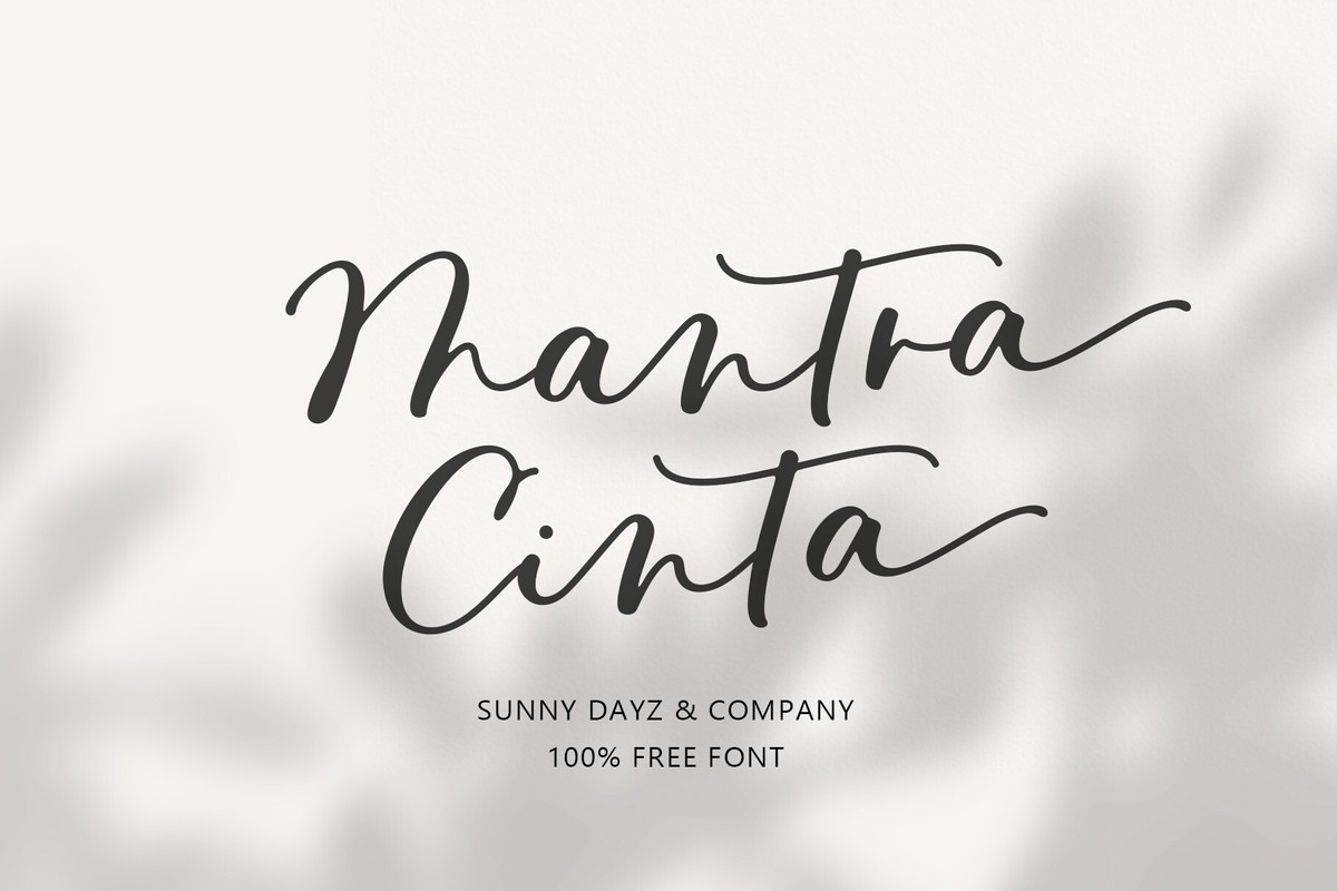 Beispiel einer Mantra Cinta Regular-Schriftart