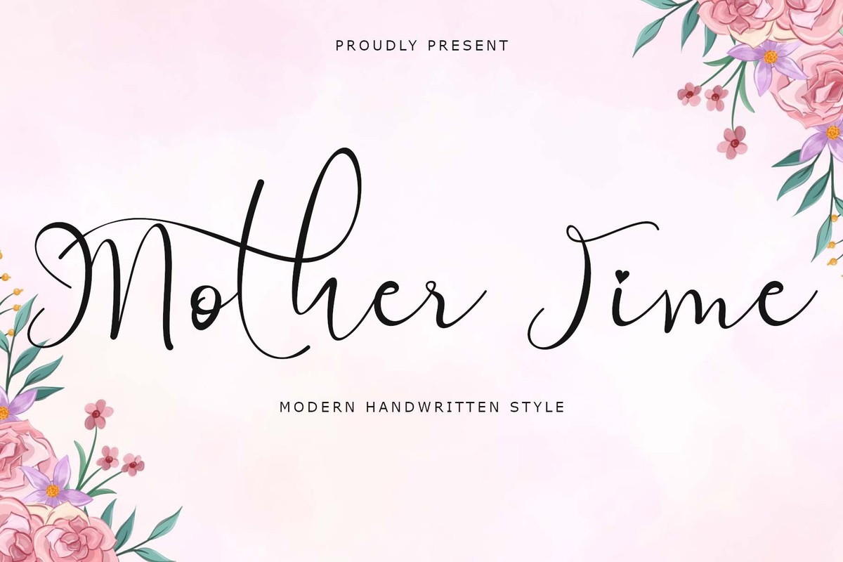 Beispiel einer Mother Time-Schriftart