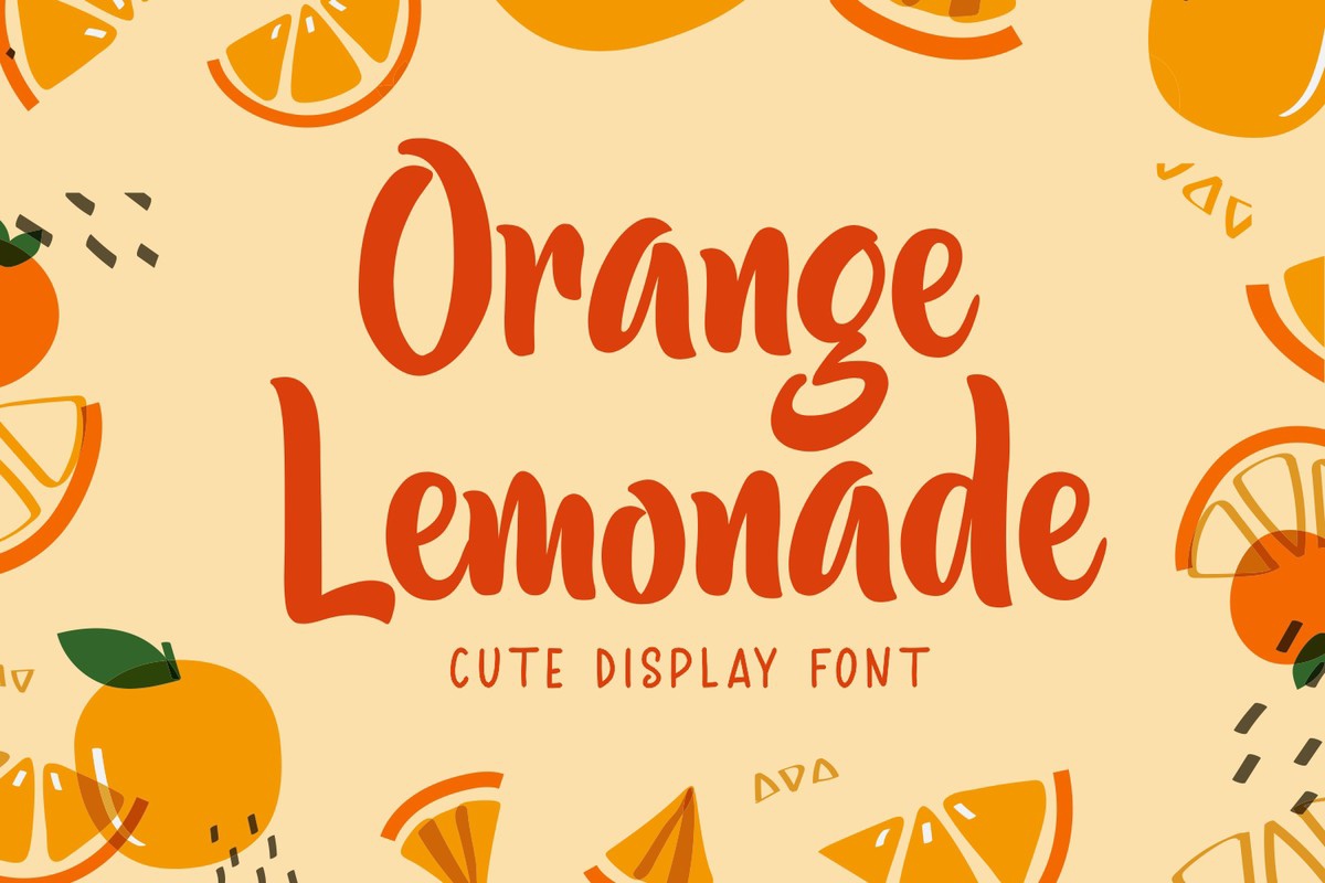 Beispiel einer Orange Lemonade-Schriftart