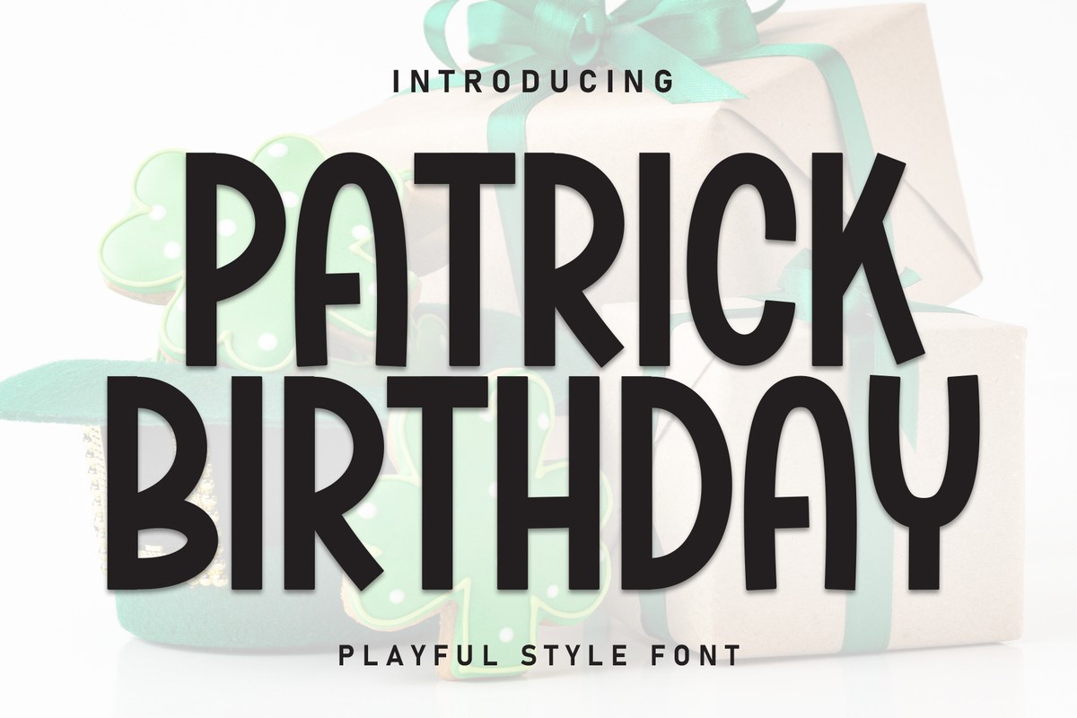 Beispiel einer Patrick Birthday Regular-Schriftart