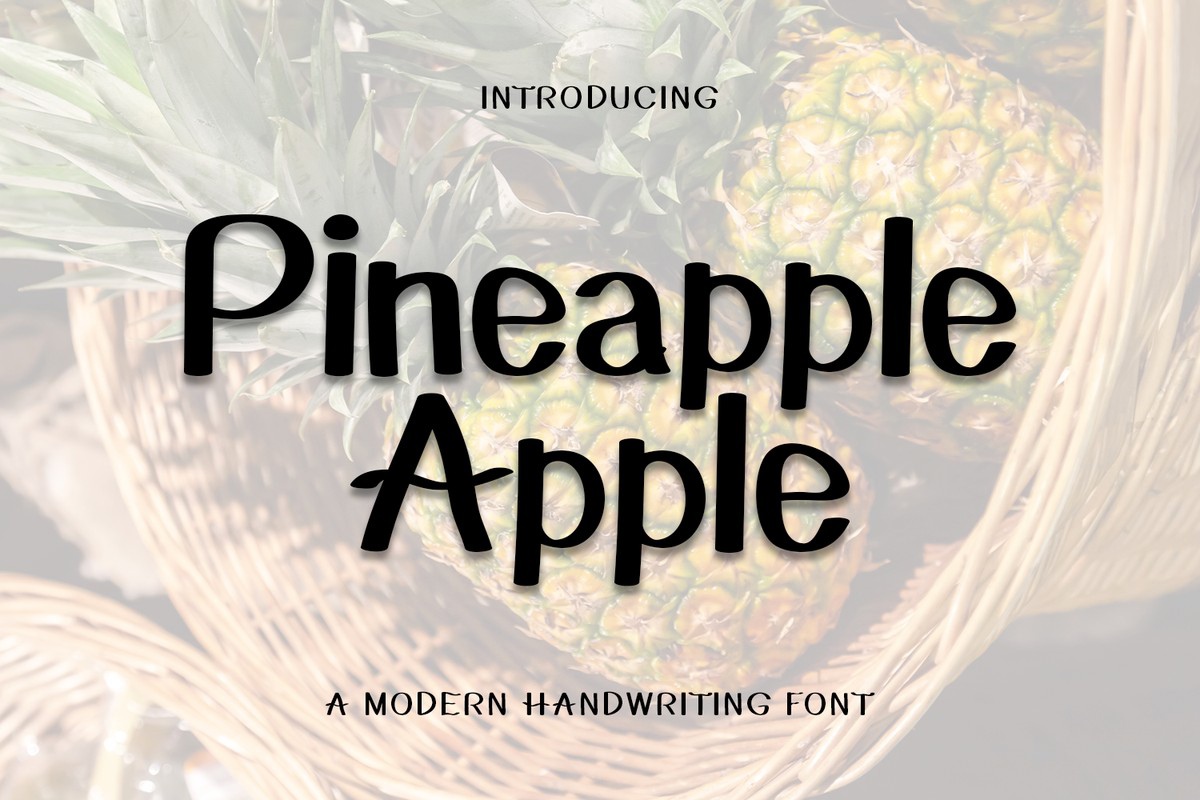 Beispiel einer Pineapple Apple Regular-Schriftart