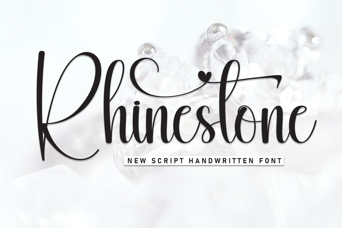 Beispiel einer Rhinestone-Schriftart