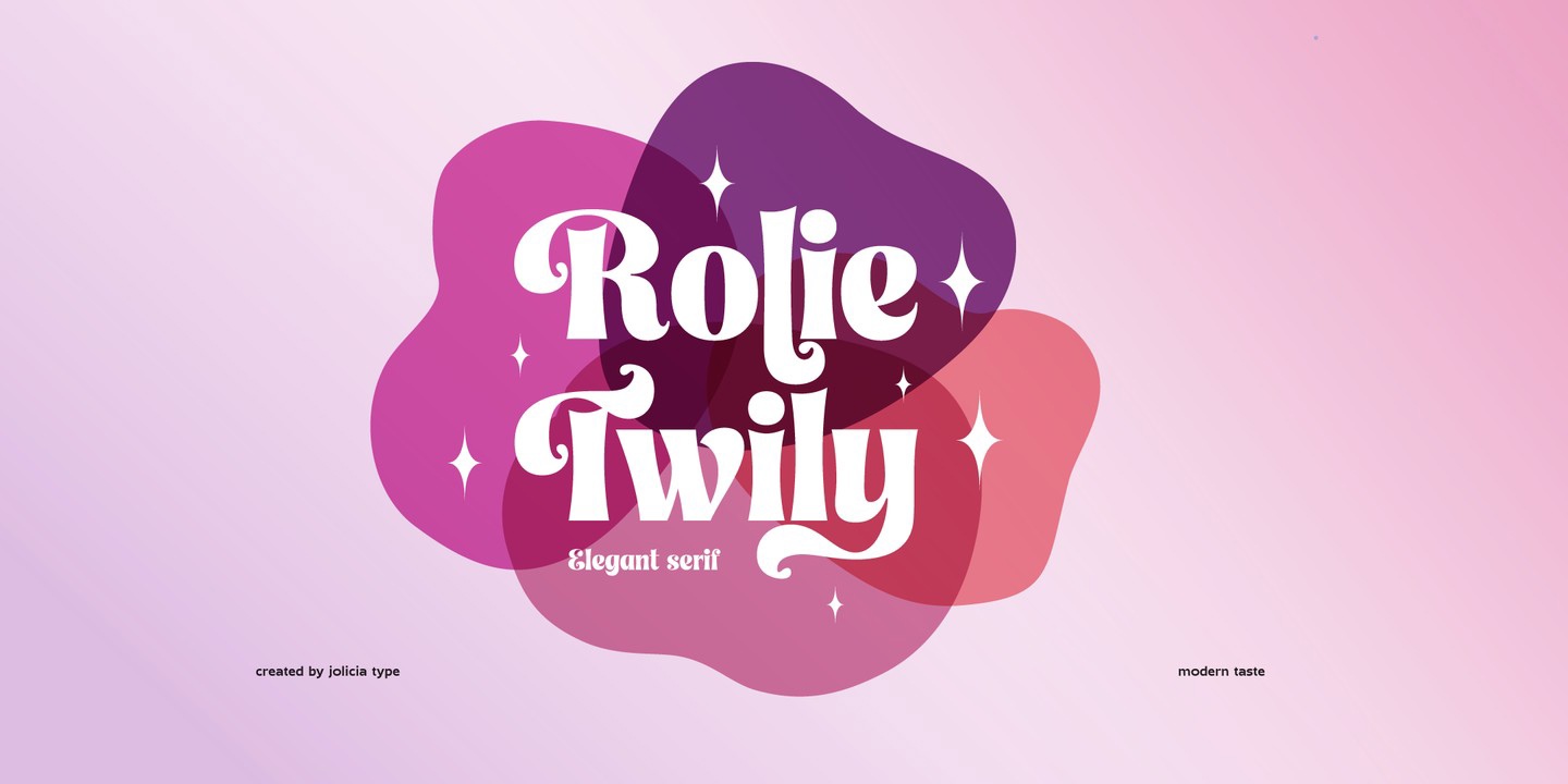 Beispiel einer Rolie Twily-Schriftart