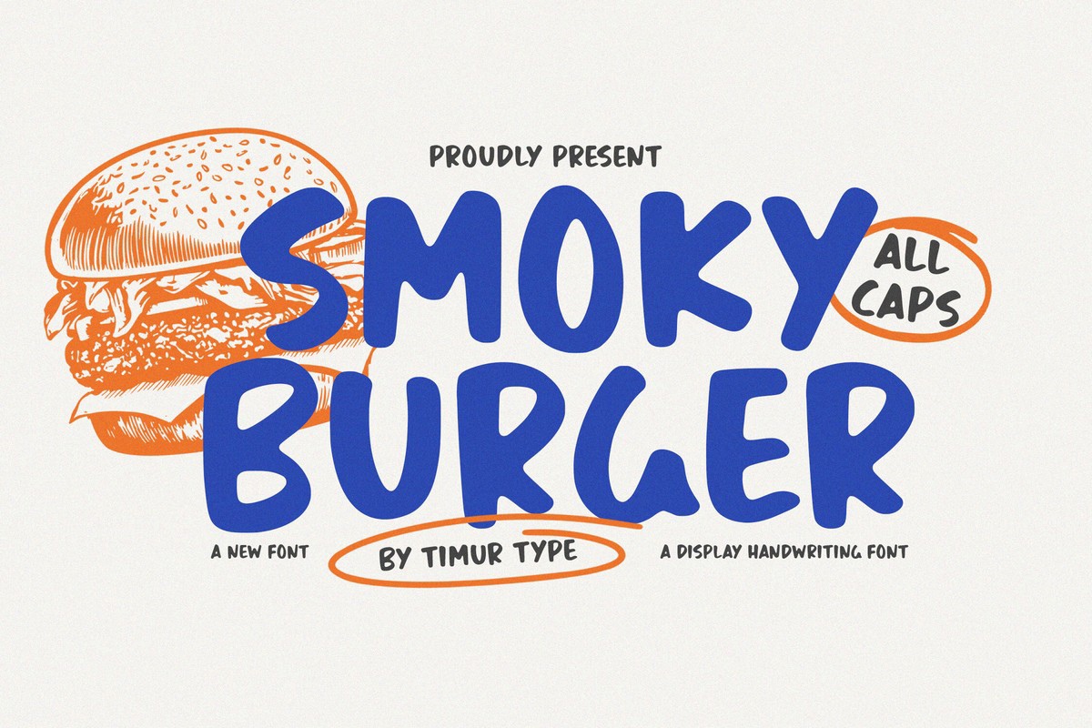 Beispiel einer Smoky Burger-Schriftart