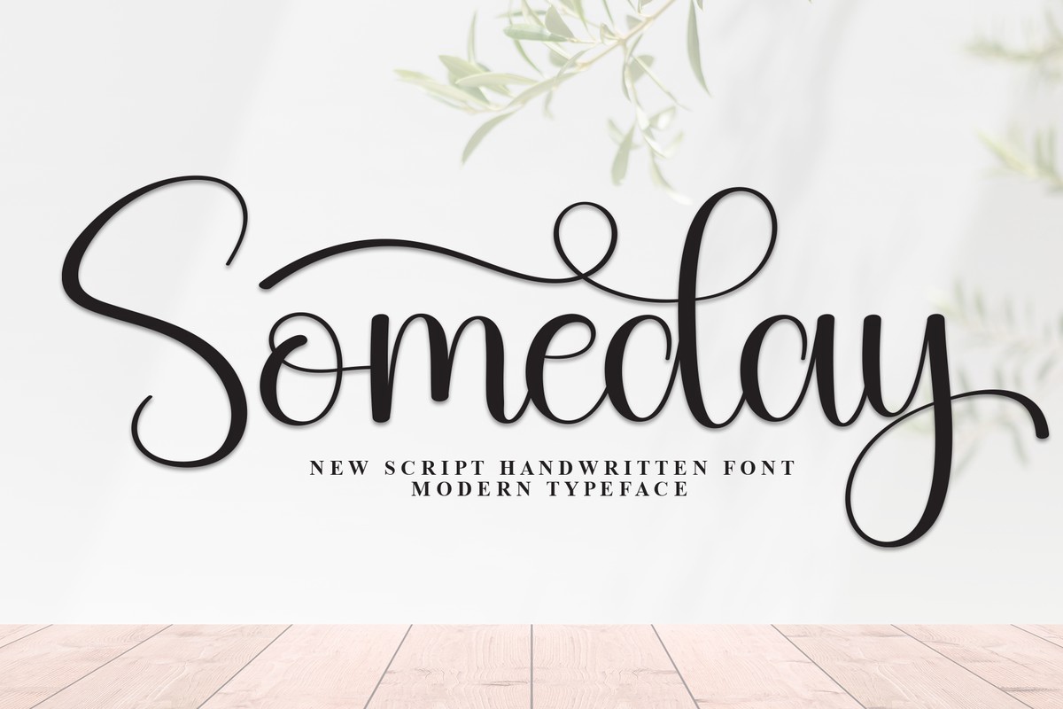 Beispiel einer Someday-Schriftart