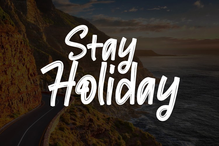 Beispiel einer Stay Holiday Regular-Schriftart