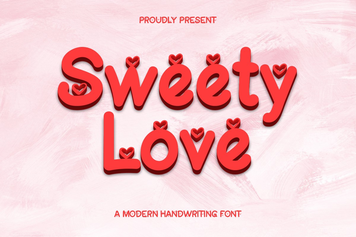 Beispiel einer Sweety Love Regular-Schriftart