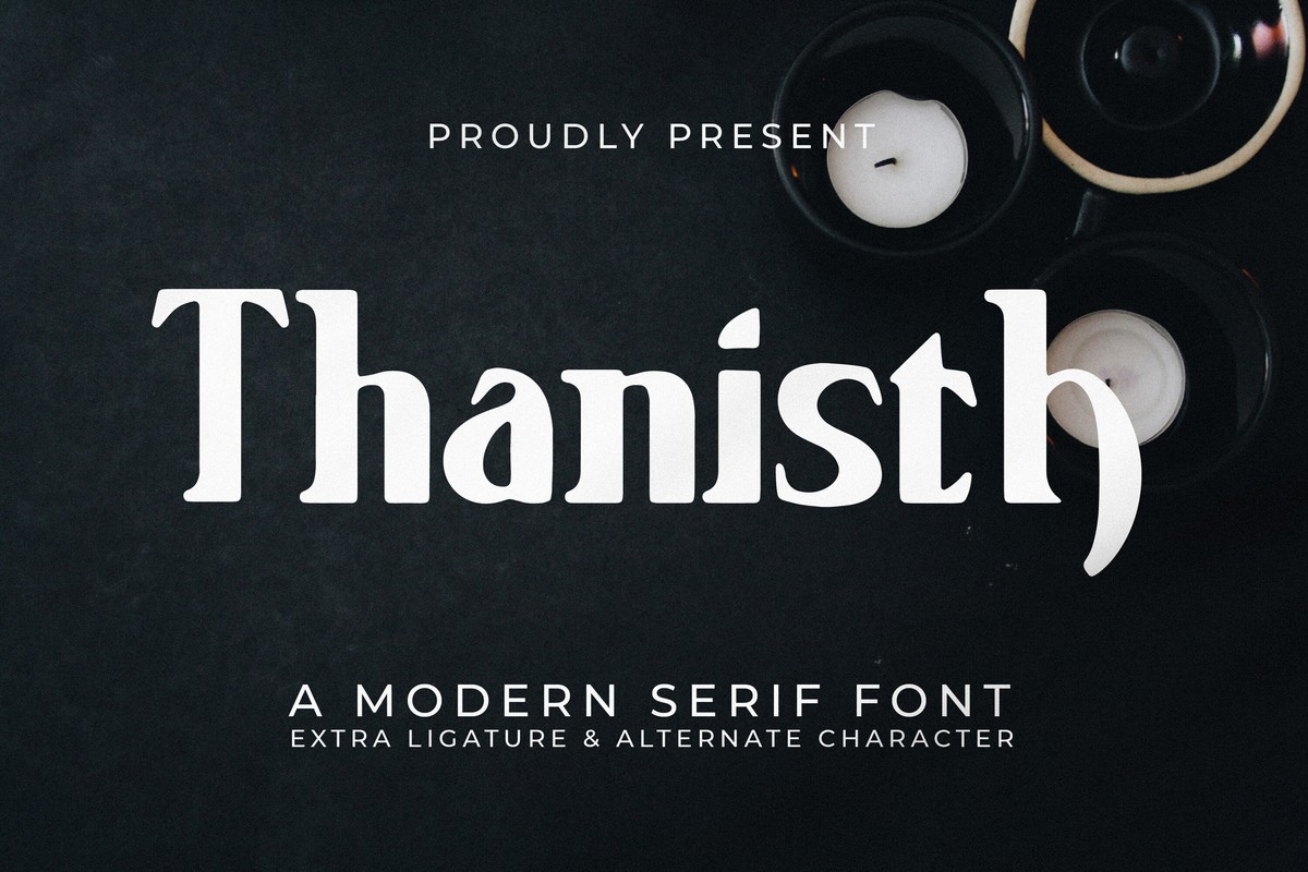 Beispiel einer Thanisth-Schriftart