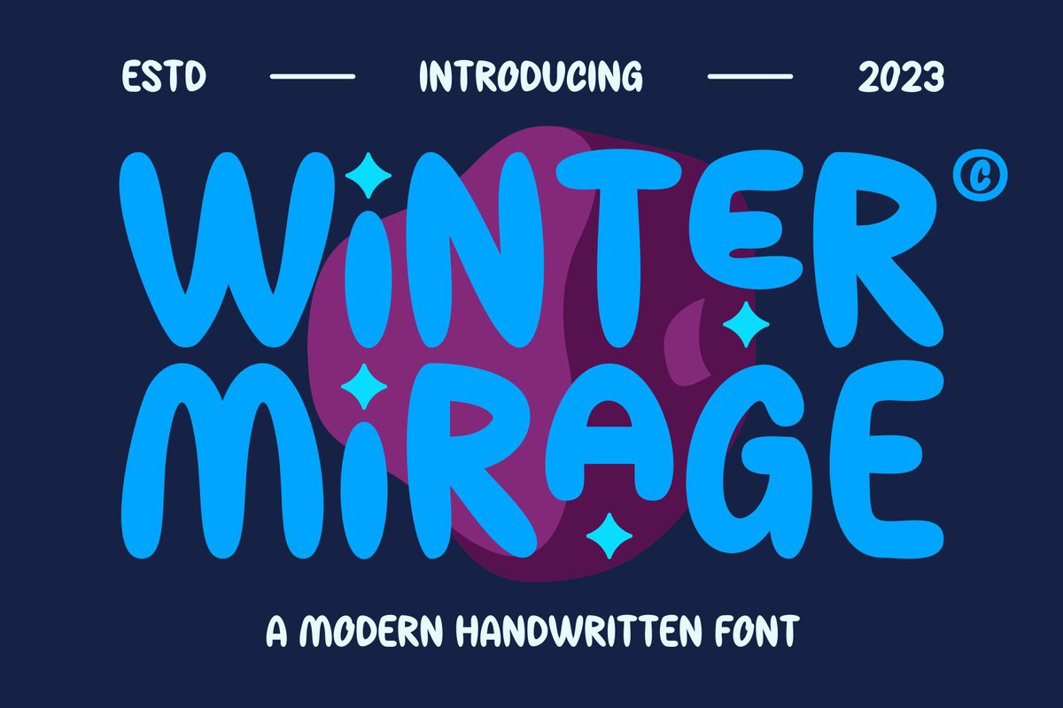 Beispiel einer Winter Mirage Regular-Schriftart