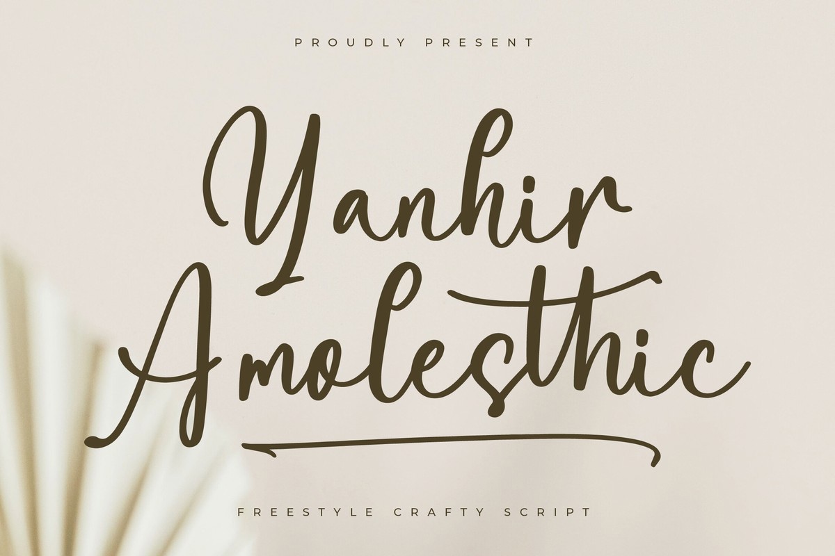 Beispiel einer Yanhir Amolesthic Regular-Schriftart