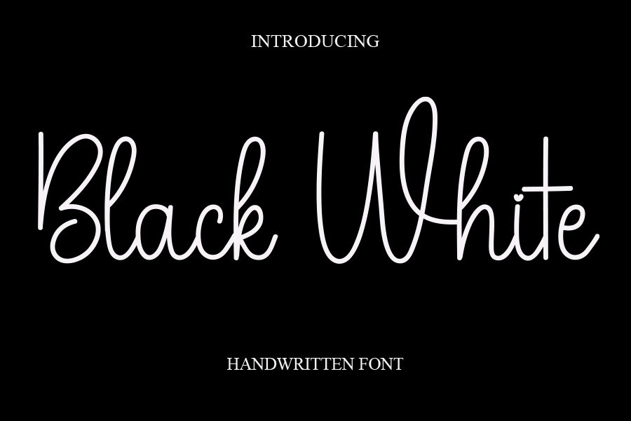 Beispiel einer Black White-Schriftart