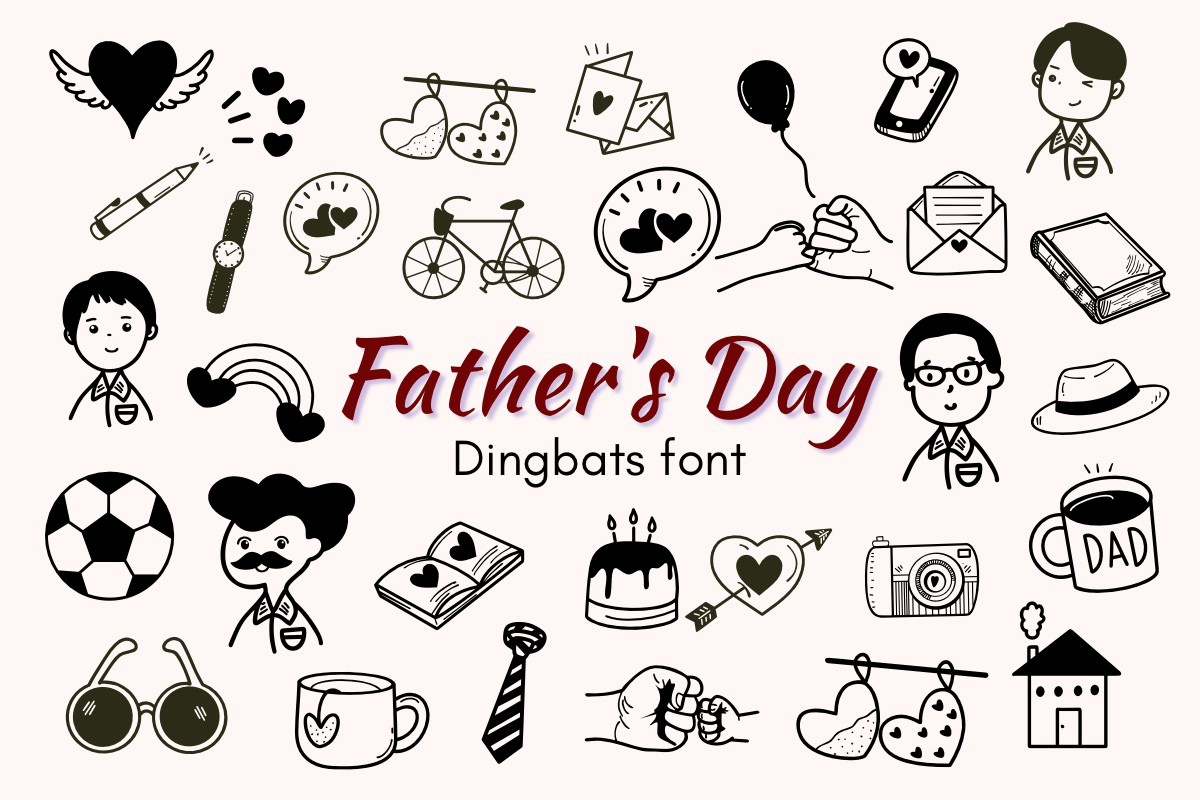 Beispiel einer Father's Day Regular-Schriftart