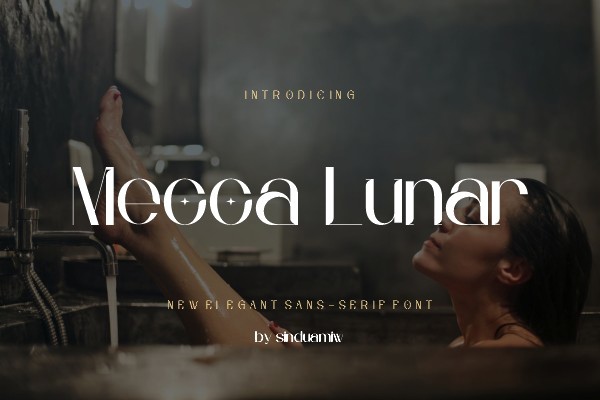 Beispiel einer Mecca Lunar-Schriftart