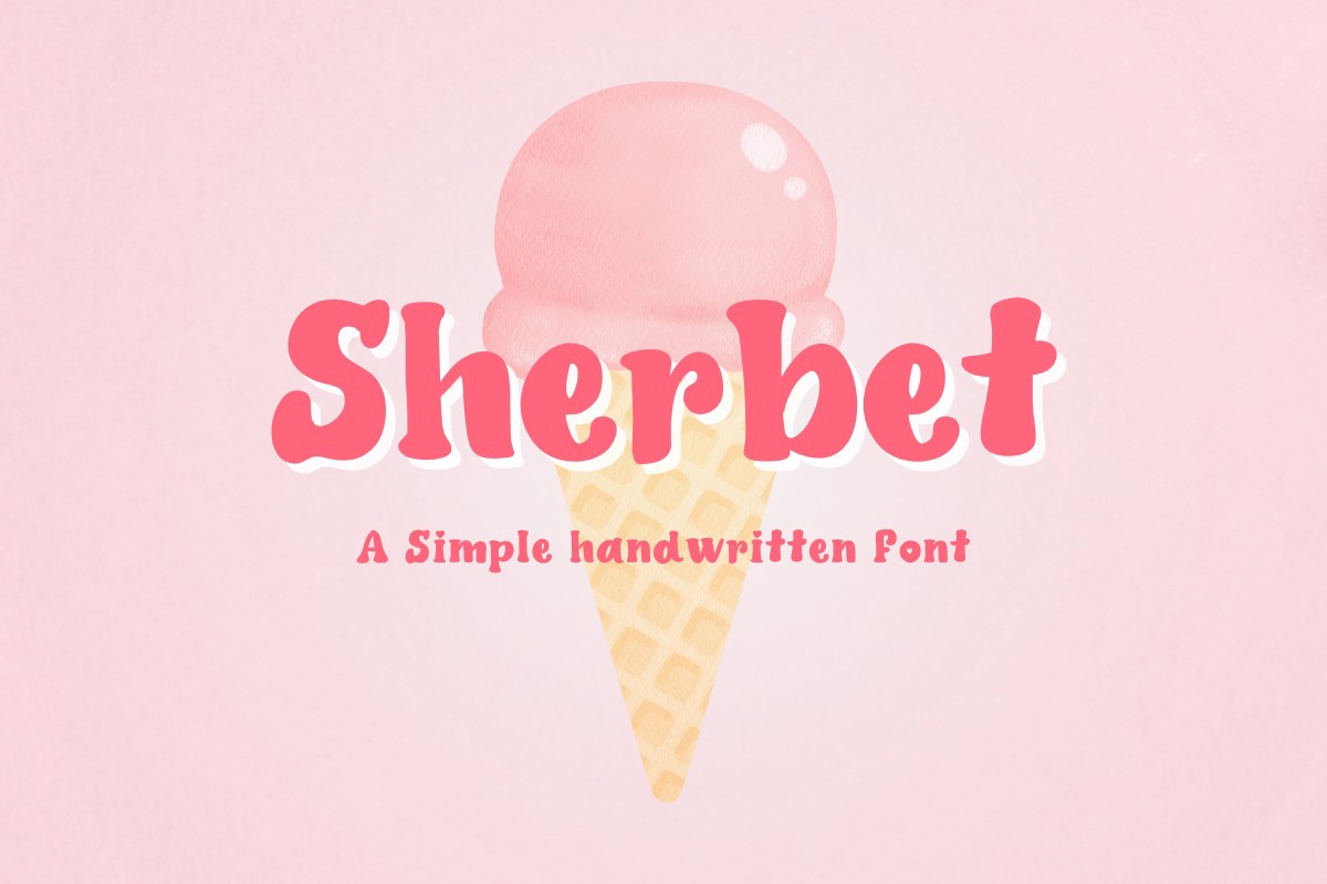 Beispiel einer Sherbet Regular-Schriftart