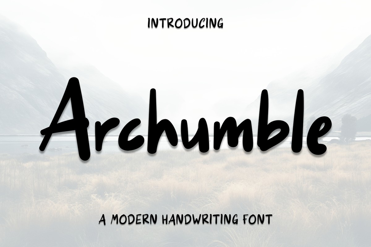 Beispiel einer Archumble-Schriftart