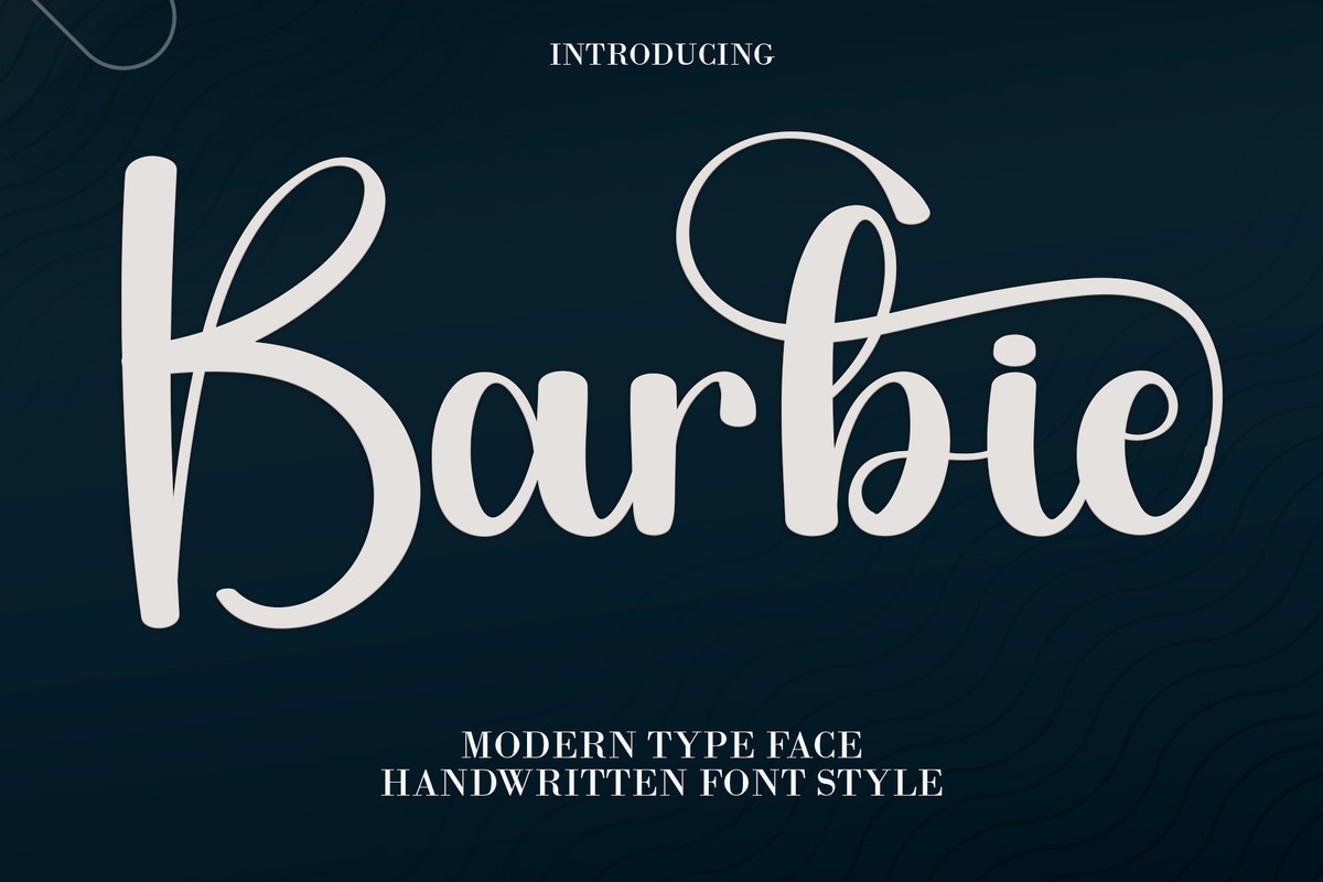 Beispiel einer Barbie-Schriftart