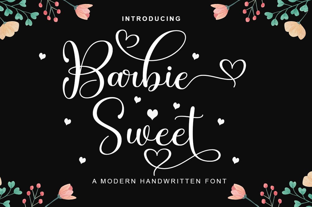 Beispiel einer Barbie Sweet-Schriftart