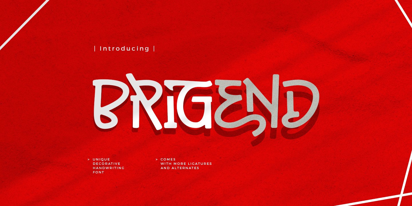 Beispiel einer Brigend Regular-Schriftart