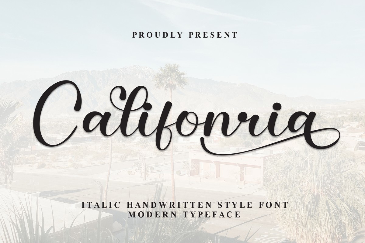 Beispiel einer California Regular-Schriftart