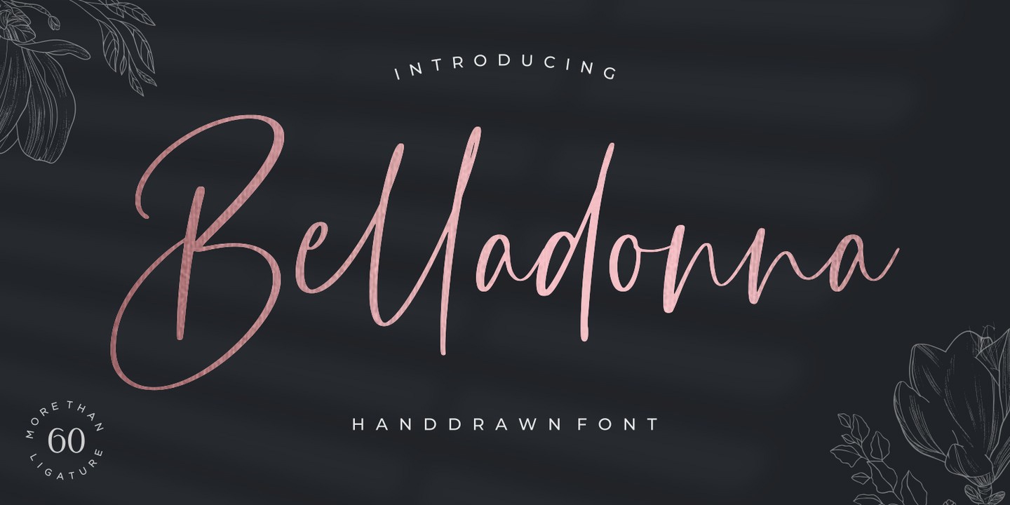 Beispiel einer Belladonna-Schriftart