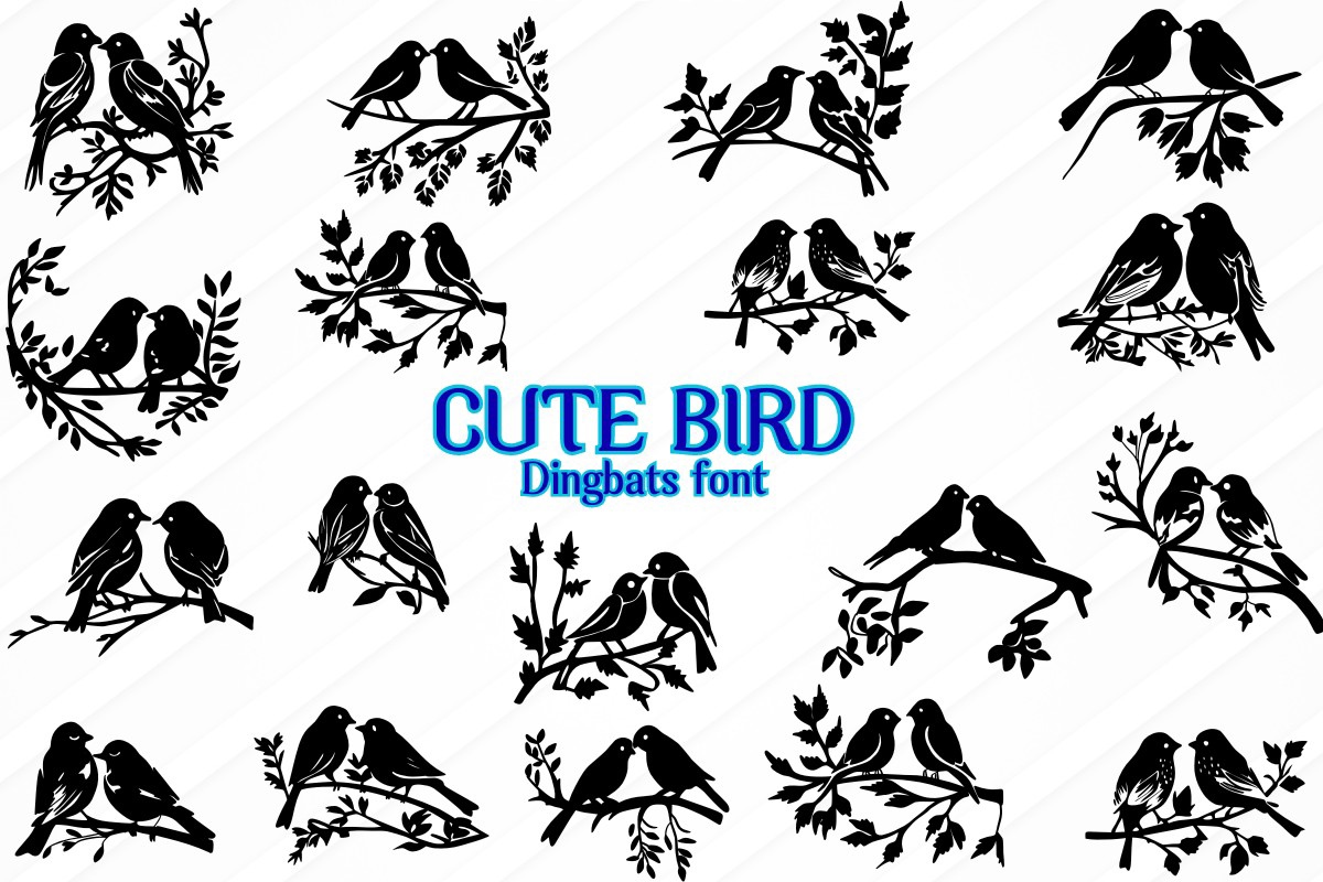 Beispiel einer Cute Bird Regular-Schriftart