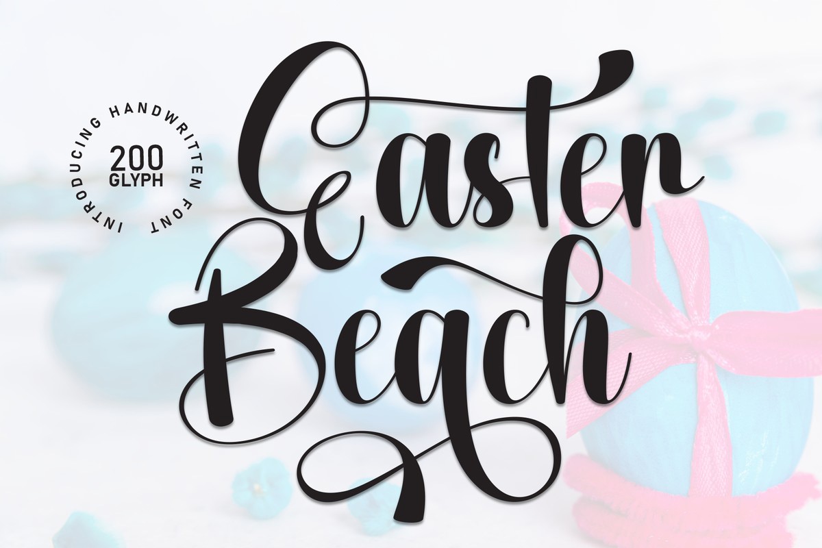 Beispiel einer Easter Beach-Schriftart