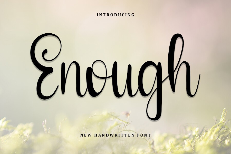 Beispiel einer Enough-Schriftart