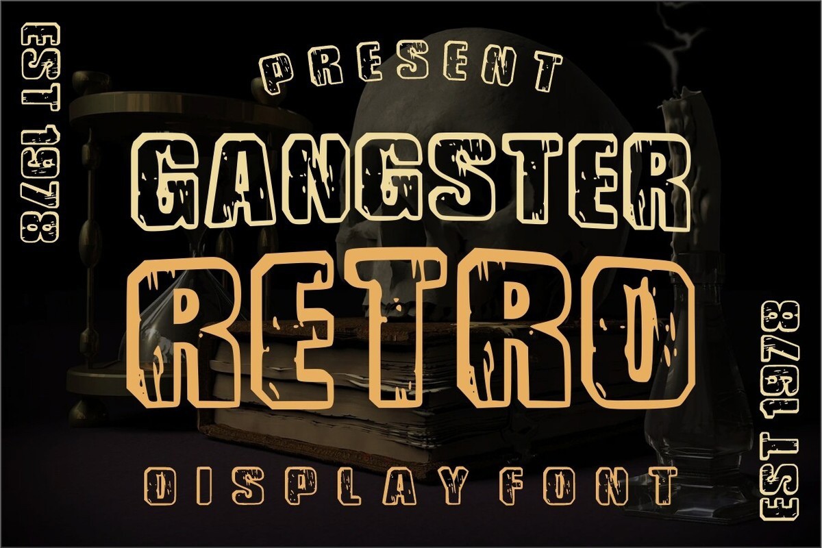 Beispiel einer Gangster Retro-Schriftart