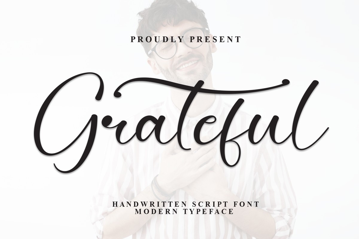 Beispiel einer Grateful Regular-Schriftart