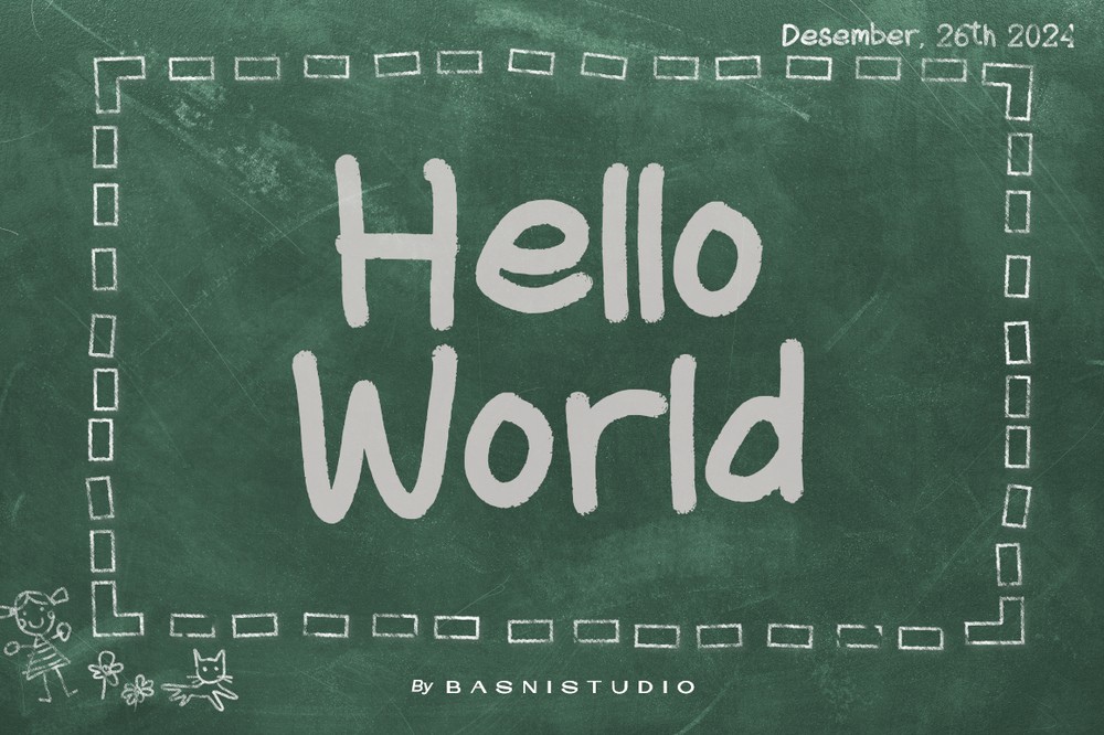 Beispiel einer Hello World-Schriftart