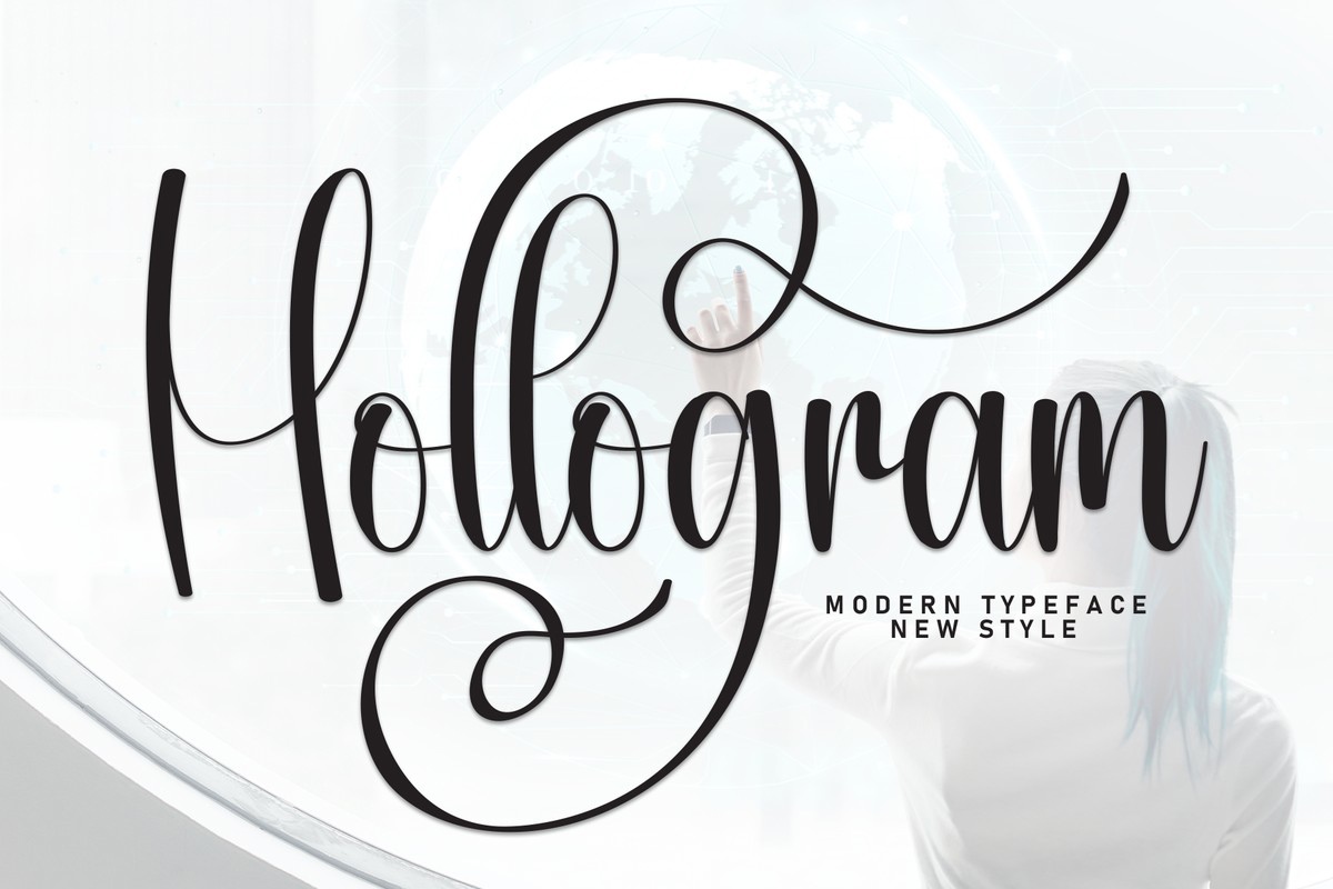 Beispiel einer Hollogram-Schriftart