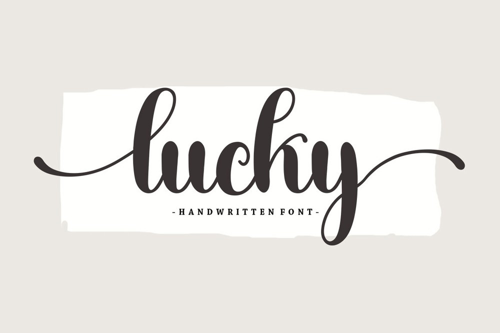 Beispiel einer Lucky Regular-Schriftart