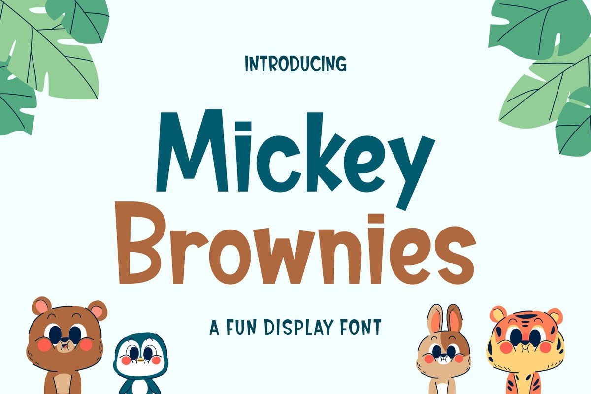 Beispiel einer Mickey Brownies-Schriftart