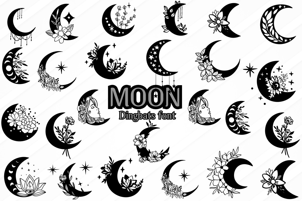 Beispiel einer Moon-Schriftart