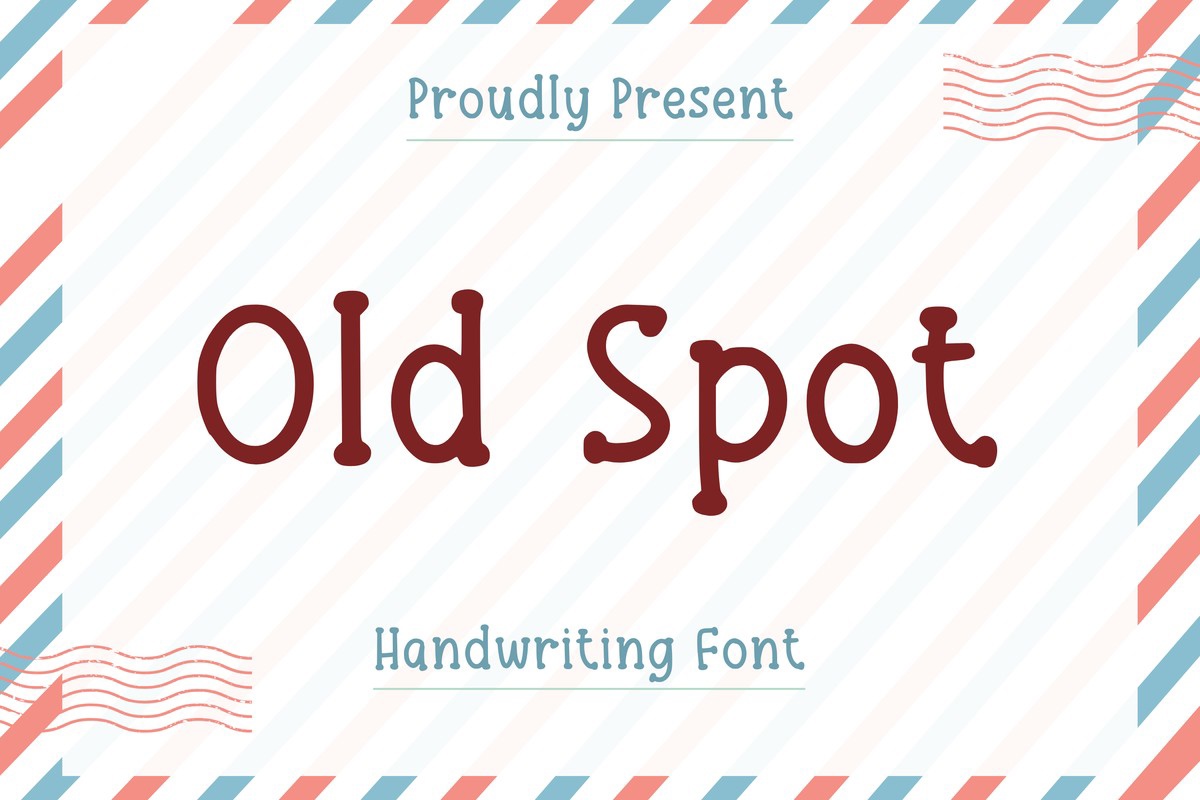 Beispiel einer Old Spot-Schriftart