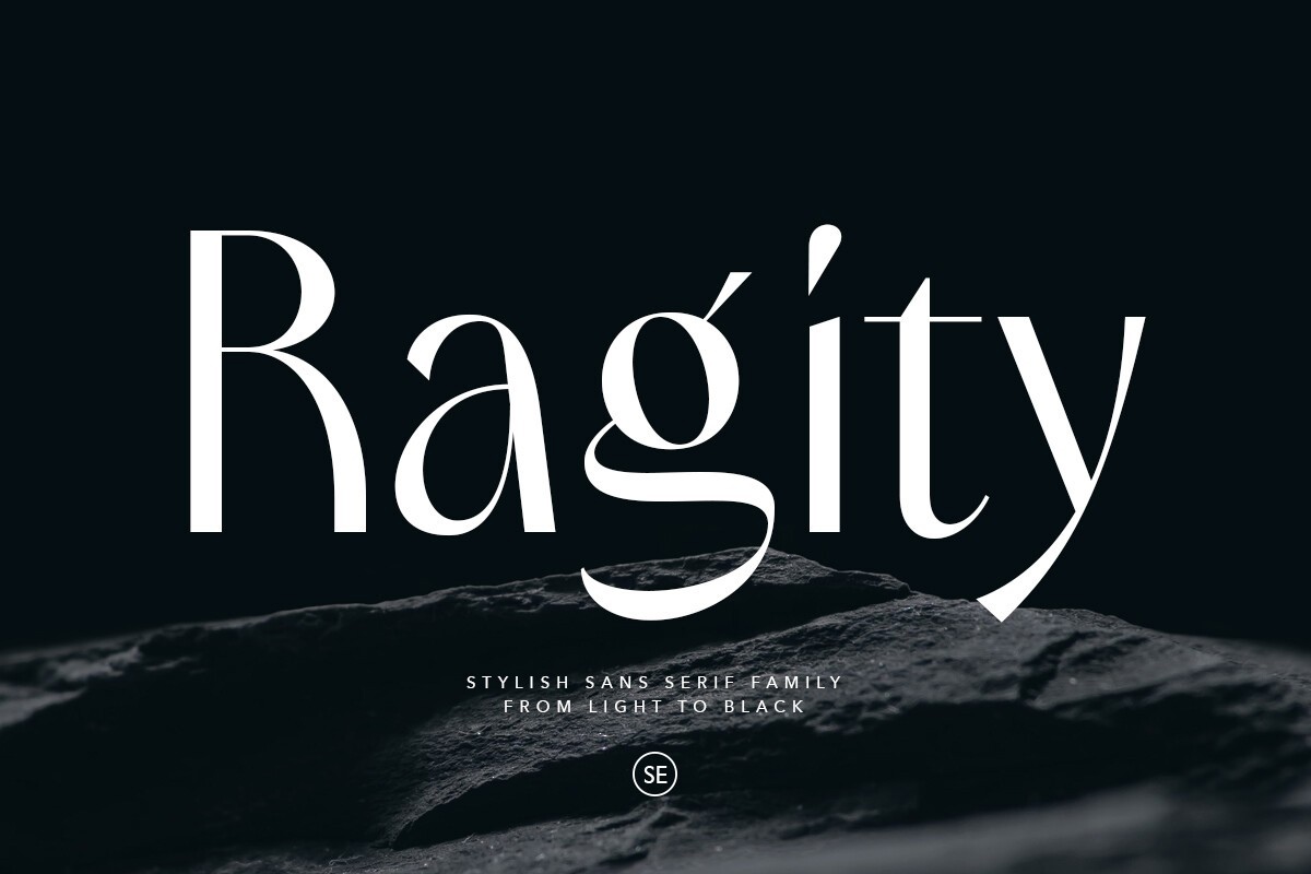 Beispiel einer Ragity Semi Bold-Schriftart