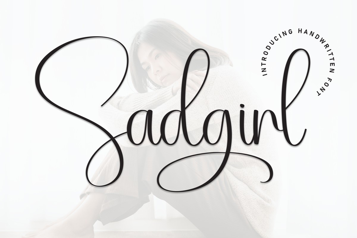 Beispiel einer Sadgirl-Schriftart