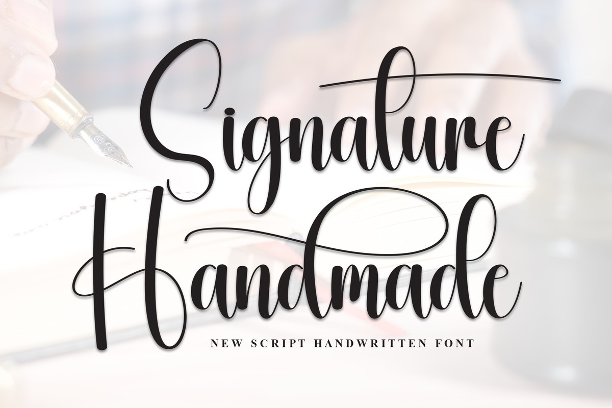 Beispiel einer Signature Handmade-Schriftart