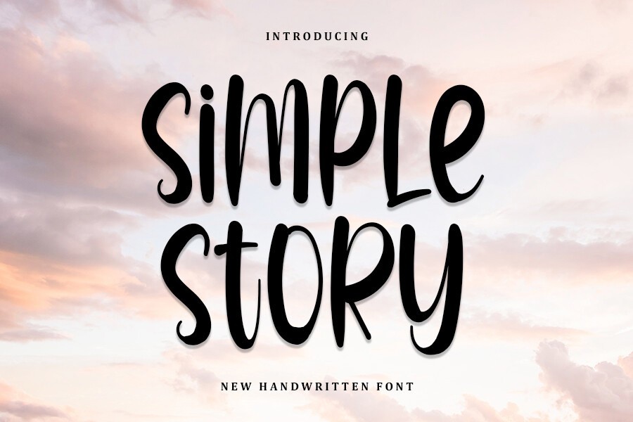 Beispiel einer Simple Story Regular-Schriftart